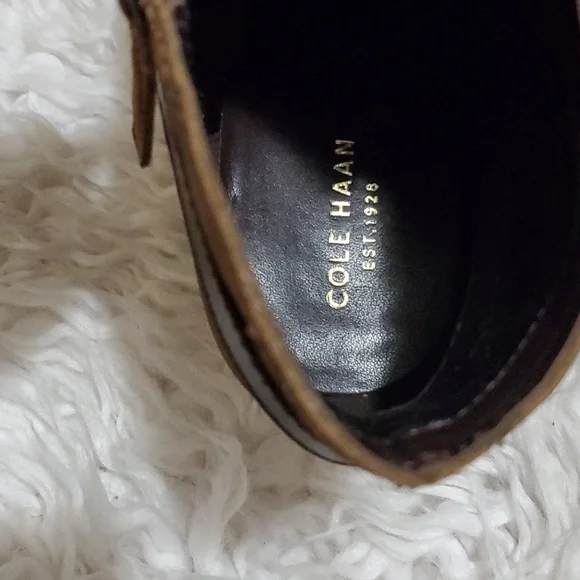 Brand new size 11 M ladies booties by Cole Haan Olive suede - Picture 4 of 7